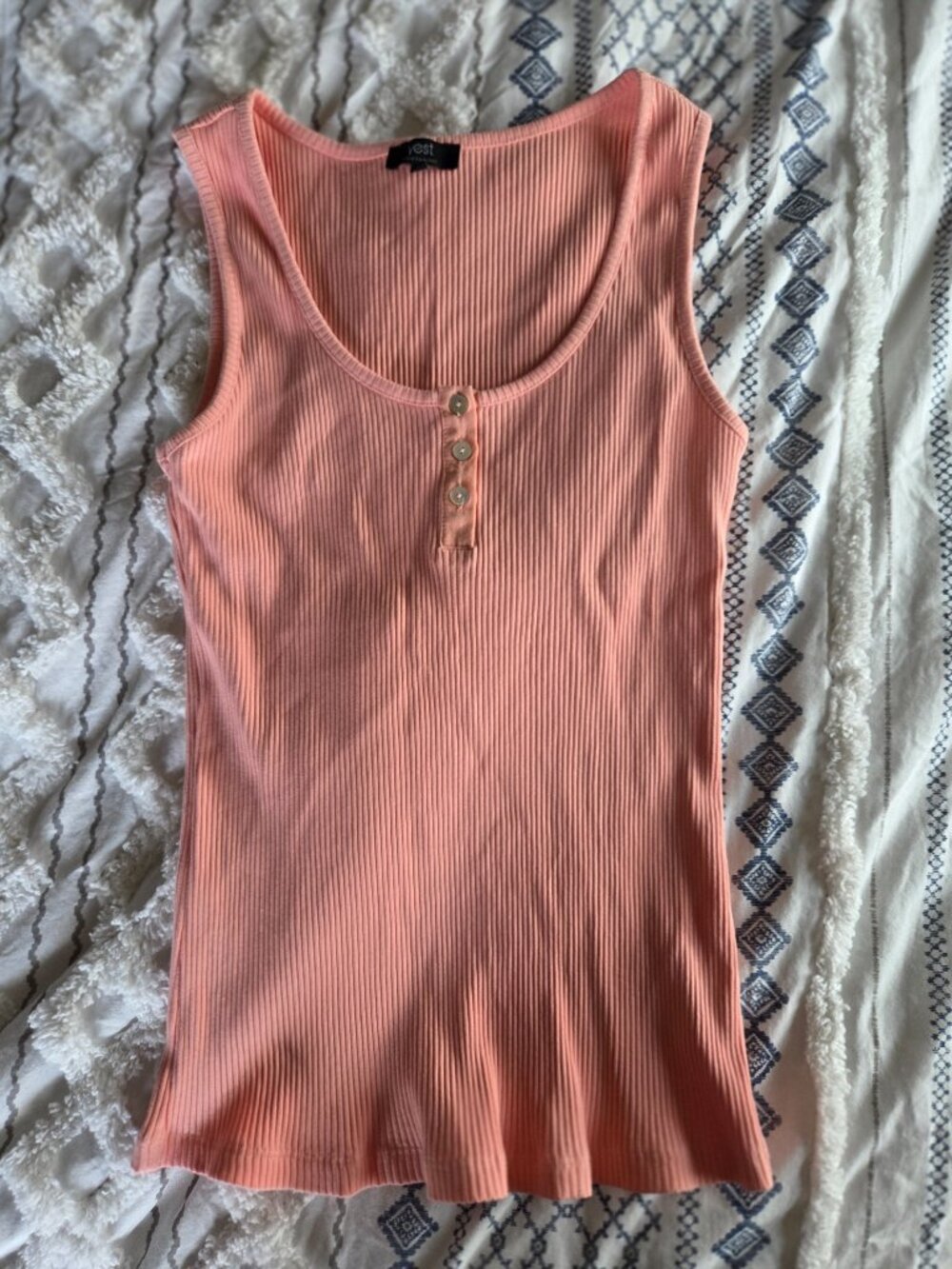 Peach Ribbed Tank
